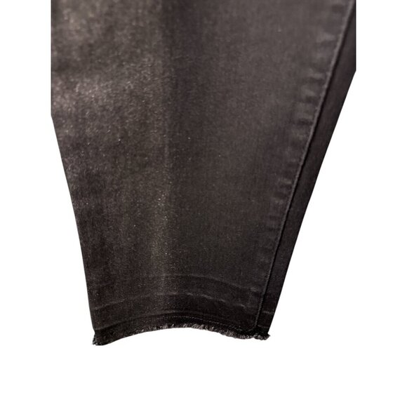 William Rast Black High Rise Metallic Perfect Skinny Jeans Size Juniors 32, EUC - Picture 2 of 9
